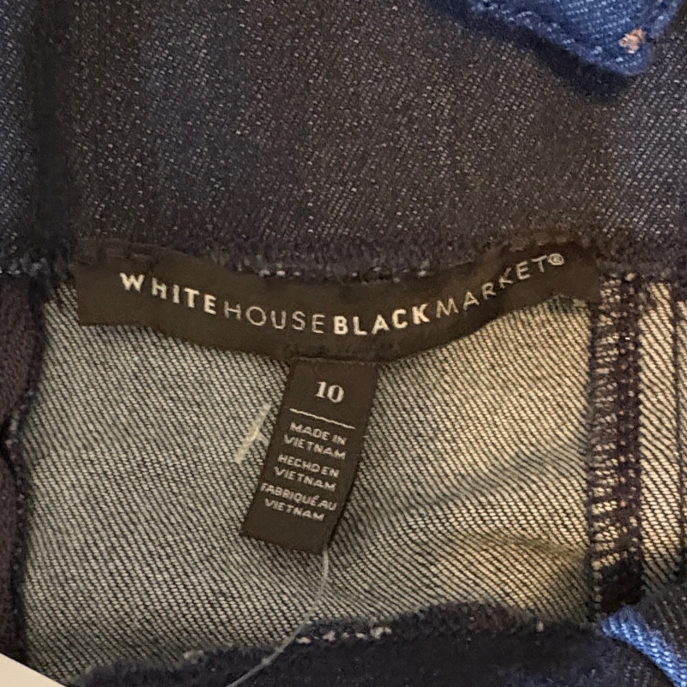 White House Black Market / Dark Blue Denim Bodice Tank Top - Picture 3 of 7